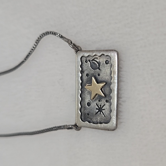 Jewelry - 14k Gold & Sterling Silver Galaxy Necklace